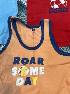 6-12 months  Boys vest pack of 9