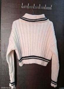 Striped Crop Knit Sweater