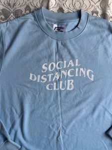 Aesthetic baggy Graphic faded blueSweatshirt