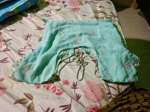 Beautiful Light Sky Color Embroidery Saree