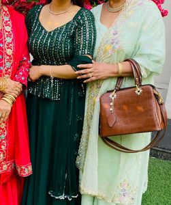 Mint Green Embroidered Sharara Kameez