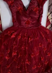 Stunning Red Tulle Formal Gown