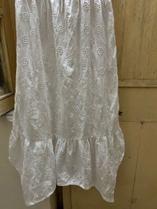 White Eyelet Off-Shoulder Dress