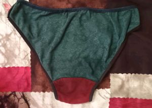 Green Panties with black panty
