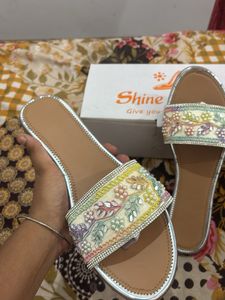 Embellished Slide Sandals