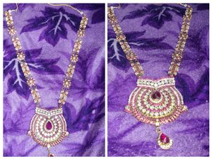 Pink Colour Bridal Set Necklace Jewellery