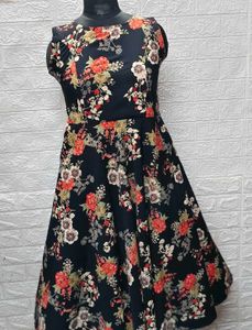 Floral Printed Dress Medium Size