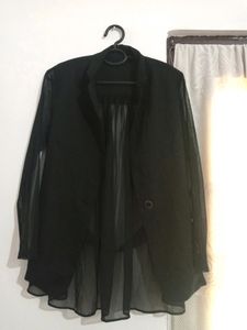 Blazer With Sheer Back And Sleeves. Very Light
