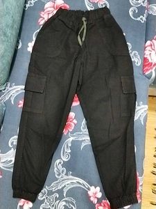 Black Cargo Joggers
