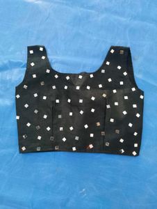 Sequined Black Blouse