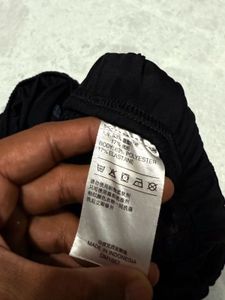 Adidas Black Track Pants with zip opening