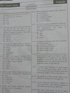 Chemistry Dpp Class 12 PW Vidyapeeth And Sankalp