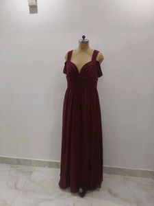 Elegant Maroon Maxi Dress