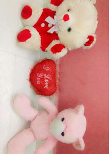 3 Combo Teddy Bear Set With Cute ❤️