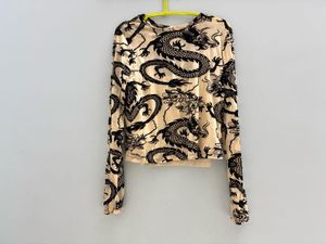 Dragon Print Long Sleeve Top