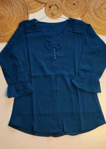 New Blue Bow Top