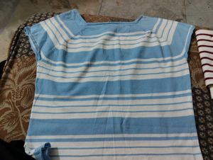 Striped Blue & White Top