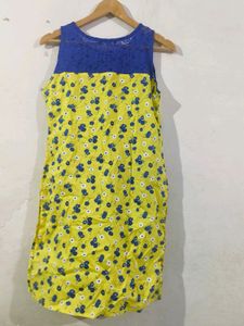 Sleevless Net Neck Design Kurta