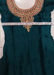 Elegant Teal Embroidered Kurta Set