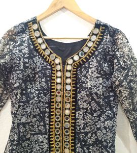 Beautiful Mirror Rich Long Kurta 😍