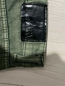 Olive Green Denim Pants