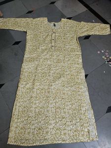 Mustard Floral Print Salwar Suit