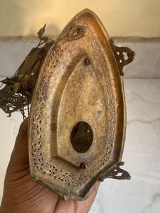 Vintage Metal Ship Sculpture