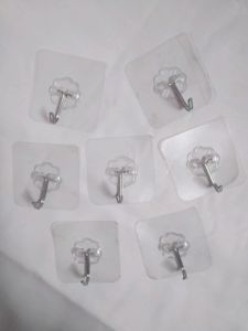 8 Sticky Wall Hooks