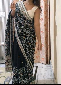 Georgette Chikankari Saree