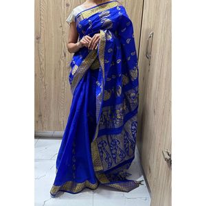 Elegant Blue Silk Saree