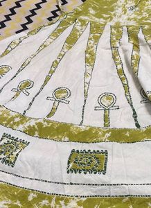 Green &amp; White Dress