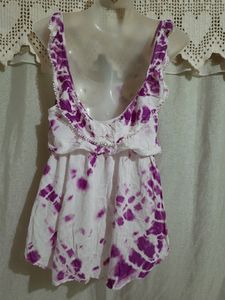 Combo Of Short Dress &amp; Crochet Flared Srug