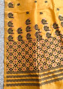 Assamese Mekhela Sador New Design Dyed Toss