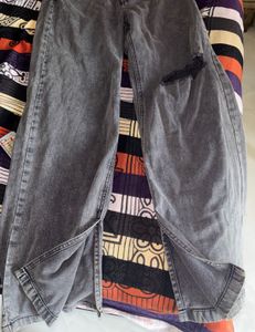 Ripped Wide Leg Jeans