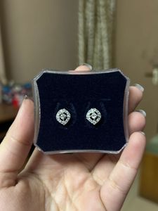 Diamond Cluster Stud Earrings
