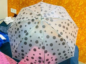 Yellow And Mix Colr Polka Dot Umbrella New Wdt Tag