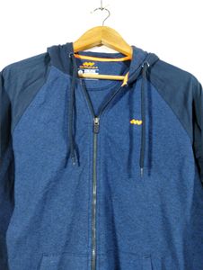 Spunk Navy Blue Printed Athletic Sweatshirt (Men)
