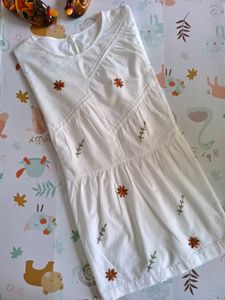 White Embroidered Dress