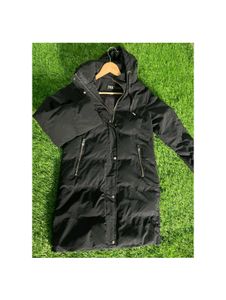 Zara puffer black hooded jacket