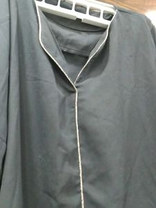 Navy Blue Top with Silver Trim