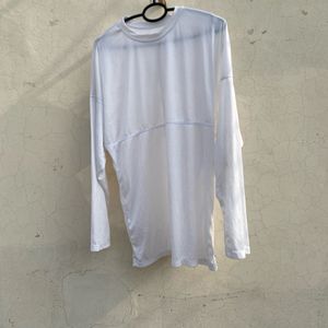 Gym White Long Sleeve Tee