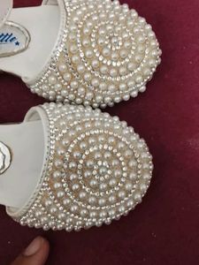 Cute Pearl Embellished Baby Sandals