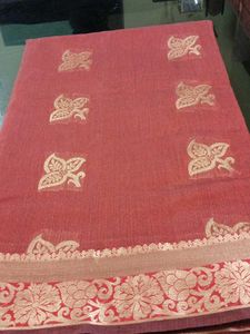 Elegant Ethnic Brick Color Saree