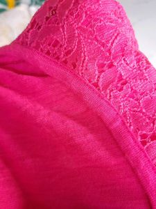 Cherokee Pink Lace Sleeve Top
