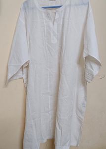 White Cotton Tunic Top