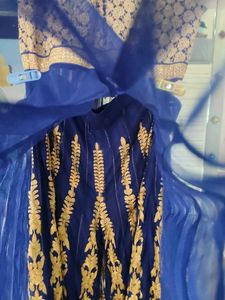 Blue &amp; Gold plazo set