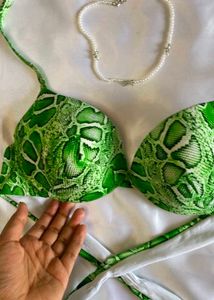 Fluorescent Green Bikini Top