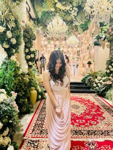 blush Pink ready to wear saree