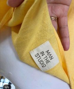 Bust 54 Yellow Colored Dress