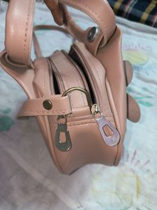 Peach Colour Partywear Sling Bag